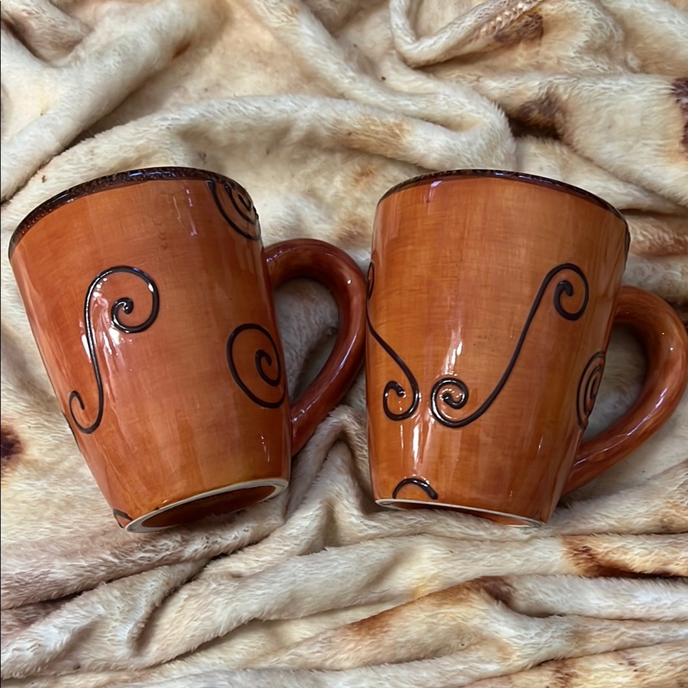 Handcrafted Swirl Design Mugs Ambrosia